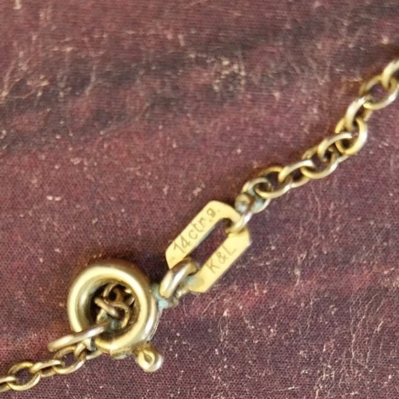 Gold Filled and Purple Pendant Necklace - Picture 9 of 16